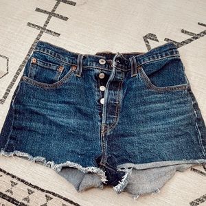 Levi’s 501 High Waisted Denim Shorts, Sized W28